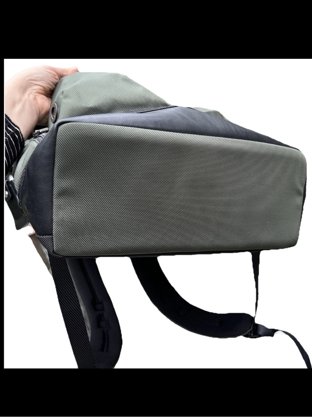 Tumi Alpha Bravo Luke Roll-Top Backpack Olive Green Ballistic Nylon Carry On Bag - Picture 5 of 14